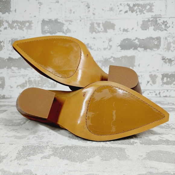 NEW Vince Camuto Grishell Tan Leather Block Heel Ankle Boots i419 - Picture 9 of 13